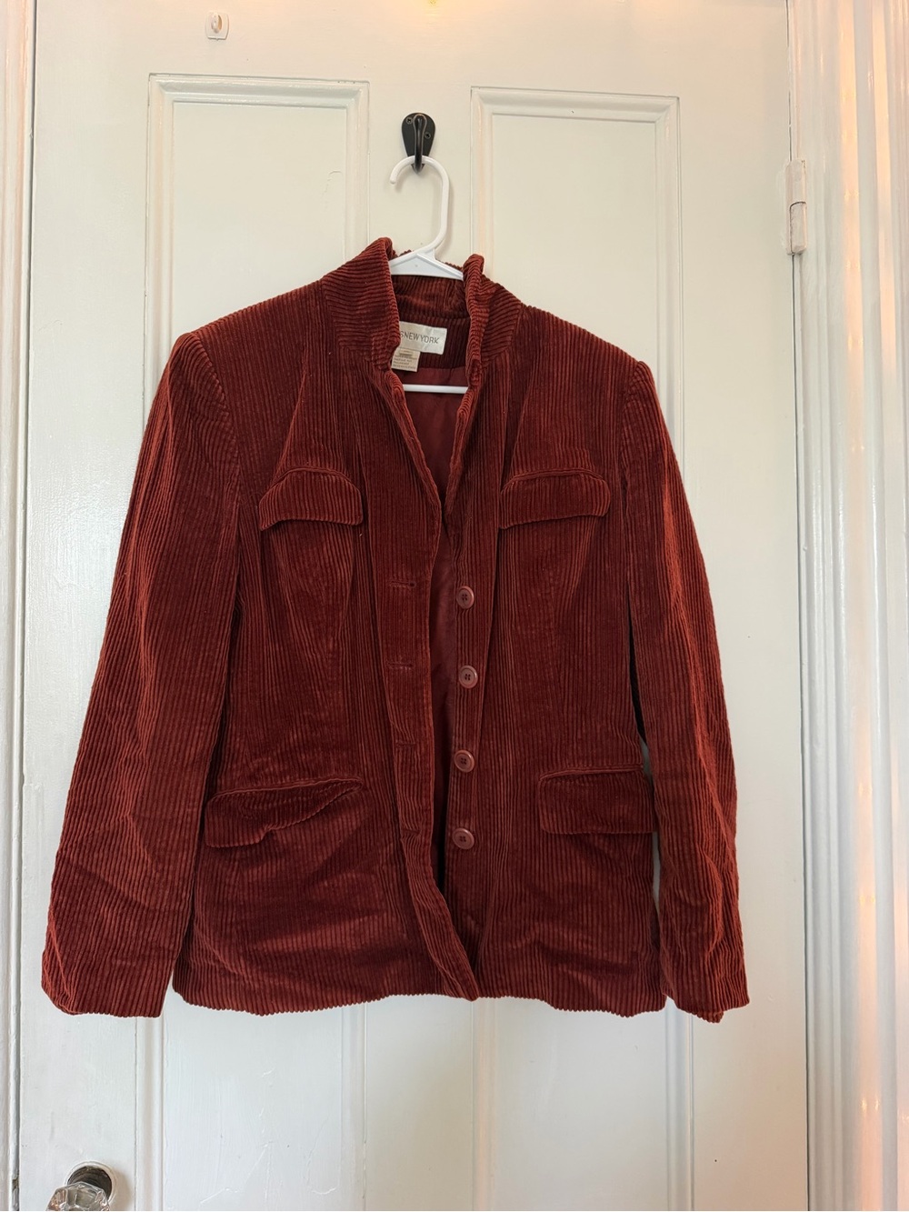 Jones New York Rust Corduroy Blazer